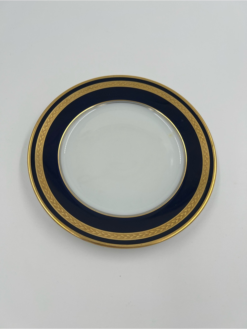 Lorenz Hutschenreuther Monarch 9033 Cobalt Gold Rim Bread Dessert Plate 6” VTG